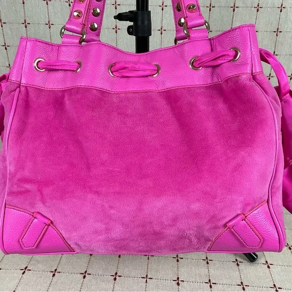 💖HP💖 Juicy Couture Hot Pink Snowflake Daydreamer Super Soft Velour Embroidered - Picture 4 of 15